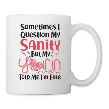 Knitting Knitter Sometimes I - Mug - white - Right