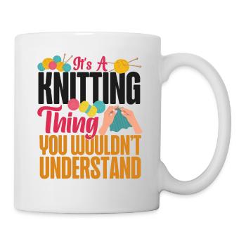Tricoter Tricoter C’est un tricot - Mug blanc - blanc - Droite
