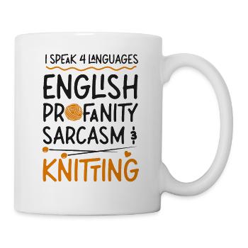 Tricoter Tricoter Je parle 4 - Mug blanc - blanc - Droite