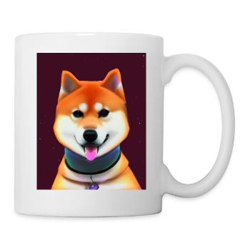 shiba inu portrait mignon - Mug blanc - blanc - Droite