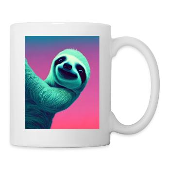 Lazy happy portrait relax - Mug - white - Right