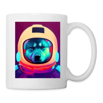 Cosmonaut Shiba Inu portrait - Mug - white - Right