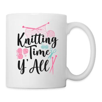 Tricoter Tricoter Tricoter Temps de tricot - Mug blanc - blanc - Droite