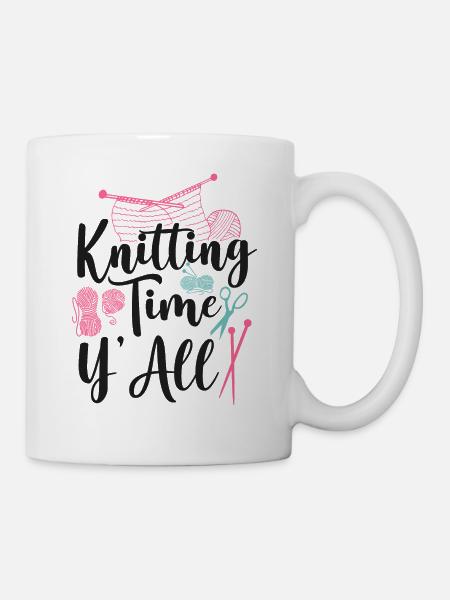 Knitting Knitter Knitting Time - Tasse - Weiß