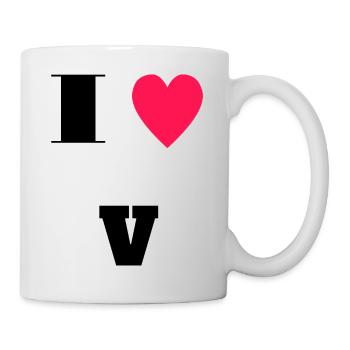 I love V - Mug - white - Right