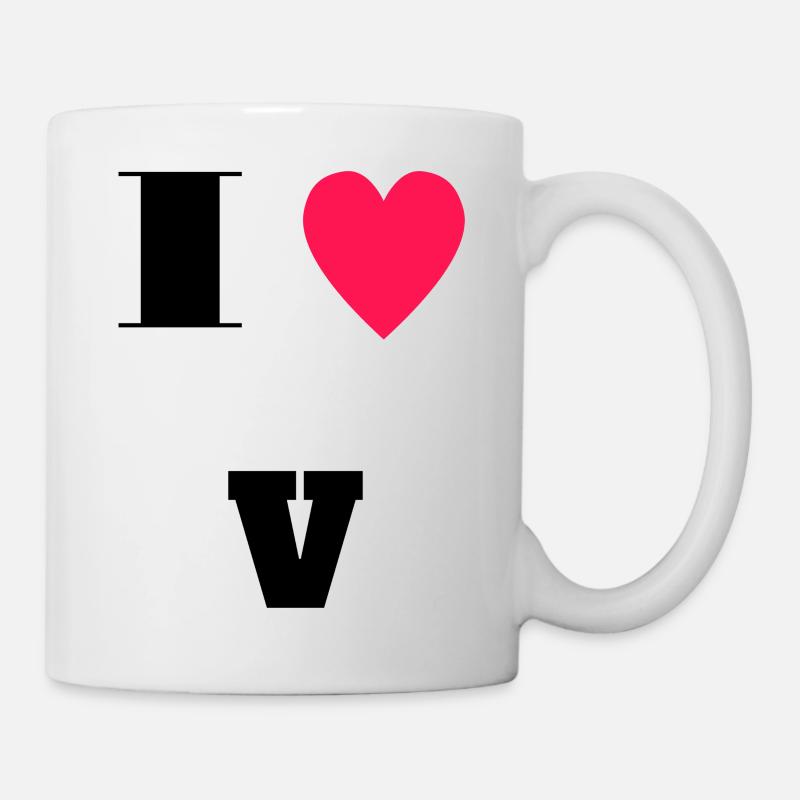 J’aime V - Mug blanc - blanc