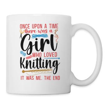 Knitting Knitter Girl Once Upon A - Mug - white - Right