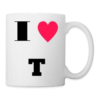 I love T - Mug - white - Right
