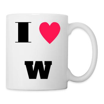 I love W - Mug - white - Right