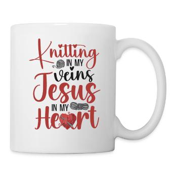 Knitting Knitter Jesus Christian - Tasse - Weiß - Rechts