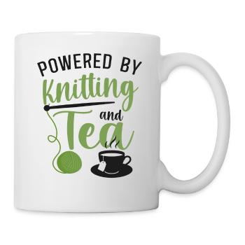 Tricoter Thé Tricoté Propulsé par - Mug blanc - blanc - Droite