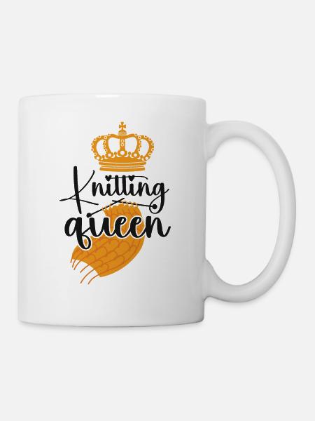 Tricoter Tricoter Fille Tricoter - Mug blanc - blanc