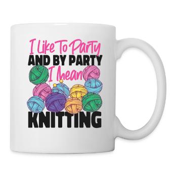 Knitting Knitter I Like To Party - Mug - white - Right