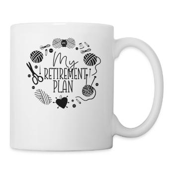 Tricot Tricoteur a pris sa retraite - Mug blanc - blanc - Droite
