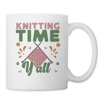 Tricoter Tricoter Tricoter Temps de tricot - Mug blanc - blanc - Droite