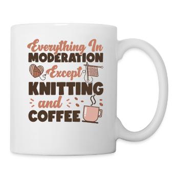Knitting Knitter Coffee Everything - Tasse - Weiß - Rechts