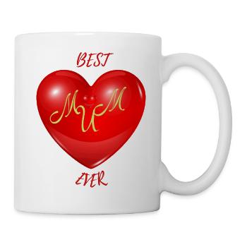 Best mum ever essential love best Mother day red - Mug - white - Right