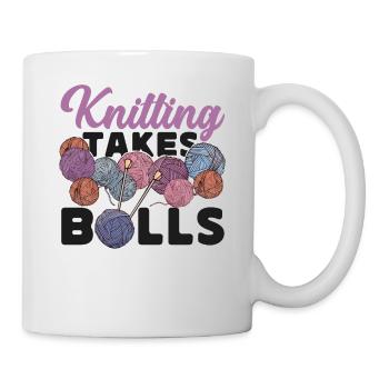 Tricoter Tricoter Tricoter Prend - Mug blanc - blanc - Droite