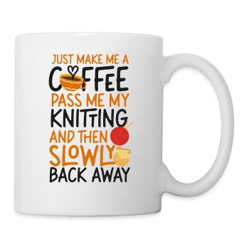 Tricoter du café tricoté juste faire - Mug blanc - blanc - Droite
