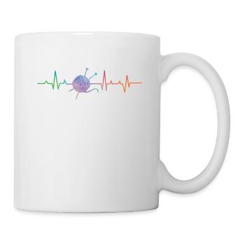 Knitting Wrinkled Heartbeat - Mug - white - Right