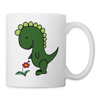 Eine Blume - Tasse - Weiß - Rechts