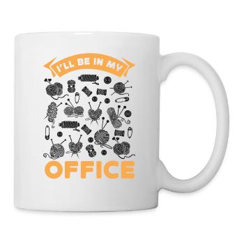 Tricoter Tricoter Je serai dans mon - Mug blanc - blanc - Droite