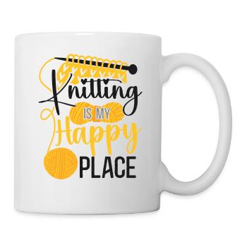 Tricoter Tricoter Tricoter est mon - Mug blanc - blanc - Droite