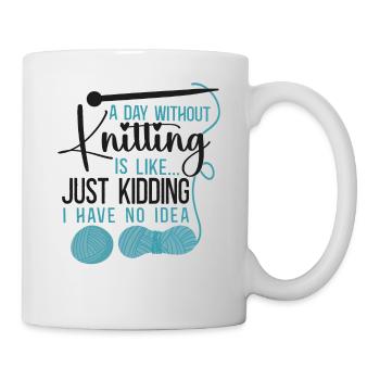 Tricoter Tricoter Un jour sans - Mug blanc - blanc - Droite