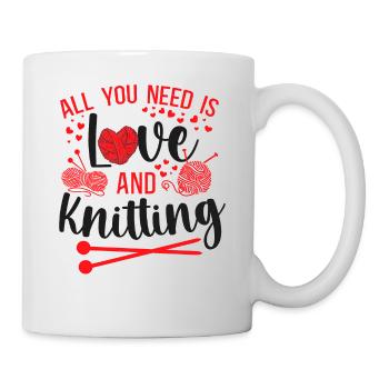 Knitting Knitter Hearts All You - Mug - white - Right