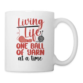 Knitting Knitter Living Life One - Mug - white - Right