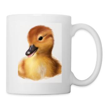 Baby Ente - Nutztier - Tasse - Weiß - Rechts