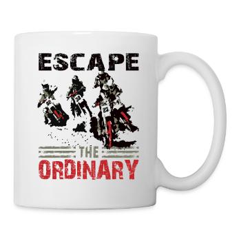 Motocross Race Vintage dem gewöhnlichen entfliehen - Tasse - Weiß - Rechts