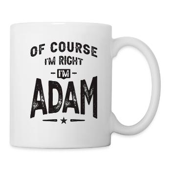 Adam Name Funny Personalized Birthday Adam - Mug - white - Right