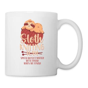 Knitting Knitter Sloth Sloth - Tasse - Weiß - Rechts