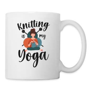 Tricoter Tricoter Tricoter est mon - Mug blanc - blanc - Droite