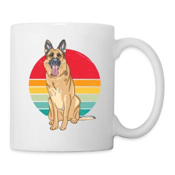 German Shepherd retro Berger allemand - Mug blanc - blanc - Droite