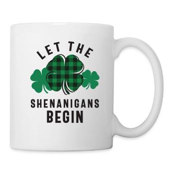 Let The Shenanigans Begin Shamrock St Patricks Day - Mug - white - Right