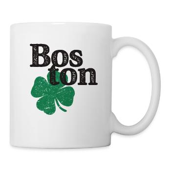 St Patricks Day Shamrock Massachusetts Boston - Mug - white - Right