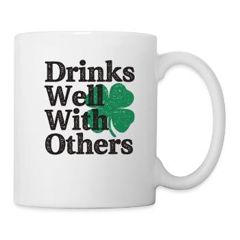 Drinks Well With Others St Patricks Day - Mug - white - Right
