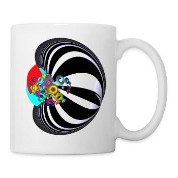 Farben und Streifen - Tasse - Weiß - Rechts