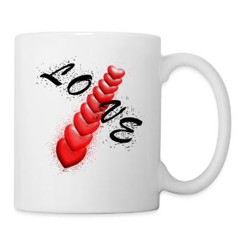 Liebe im Herzen - Tasse - Weiß - Rechts