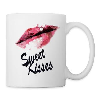Sweet Kisses- süße Küsse - Tasse - Weiß - Rechts