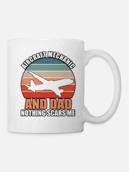 Aircraft Mechanic Dad - Tasse - Weiß