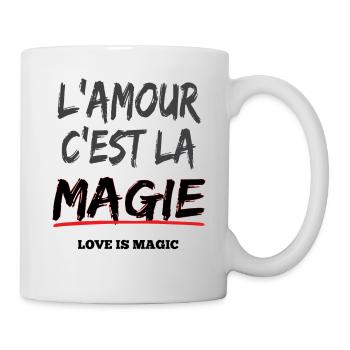 L'amour c'est la magie - expression camerounaise - Mug blanc - blanc - Droite
