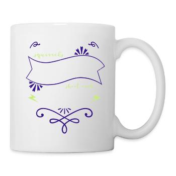 happy child bird funky flower power green - Tasse - Weiß - Rechts