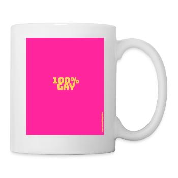 100 % Gay - Tasse - Weiß - Rechts