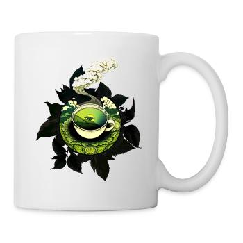 Cup of Tea I Green Tea Motif Gift Tea Lovers - Mug - white - Right