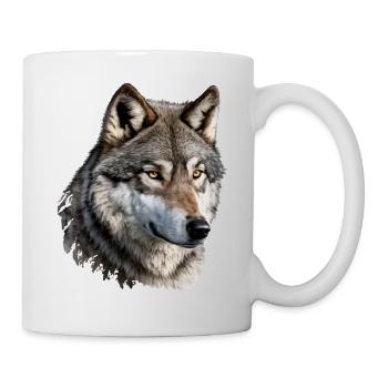 Le loup - Mug blanc - blanc - Droite