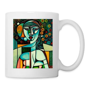 Œuvre d’art Femme - Mug blanc - blanc - Droite