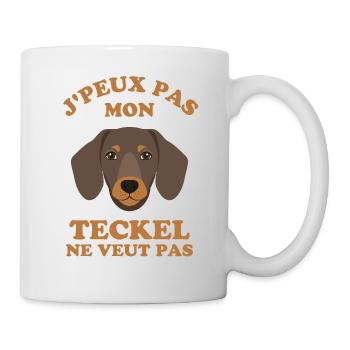 Chien de race teckel 2 - Mug blanc - blanc - Droite
